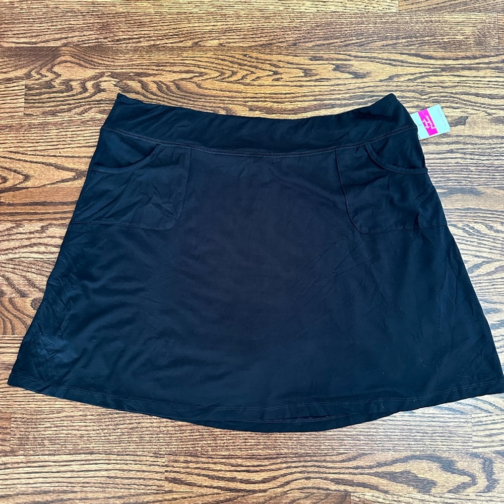 Fresh produce black stretch knit skort ladies size XXL NWT